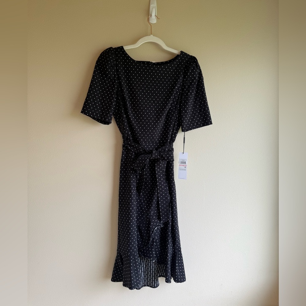 NWT Calvin Klein Polka Dot Midi Dress